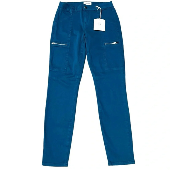 pistola Denim - Pistola Skinny Denim Jean Night Sea Teal Blue Silver Hardware NWT Size 26